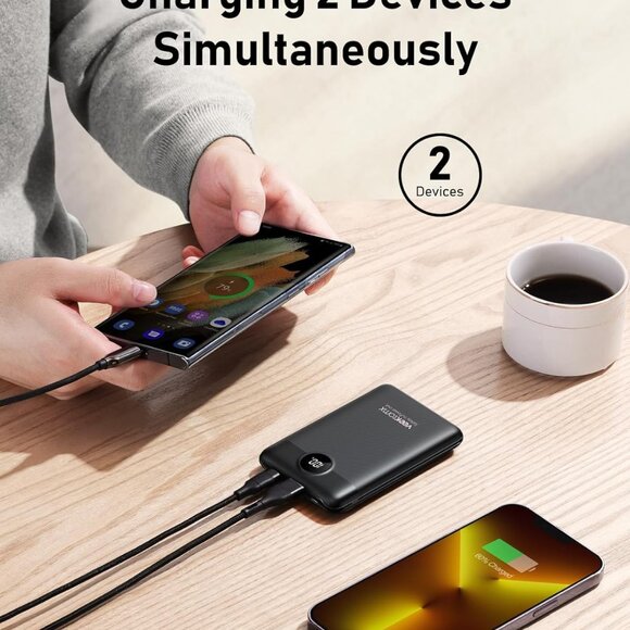 Small Portable Charger, Mini Power Bank 10000mAh, PD 22.5W Fast Charging USB-C B - Picture 4 of 7